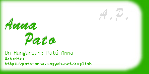 anna pato business card